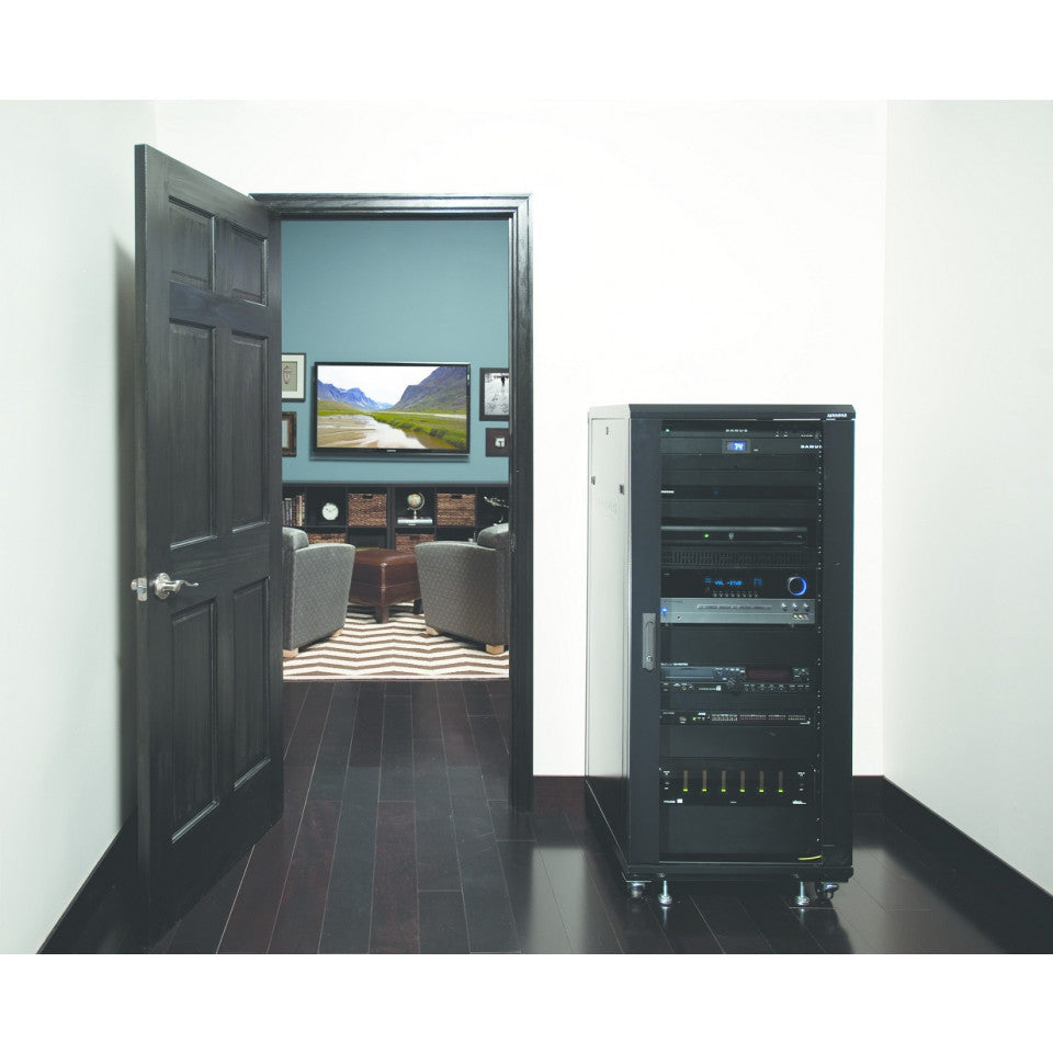 Sanus 27U AV Rack Audio Component Rack and Home Theater