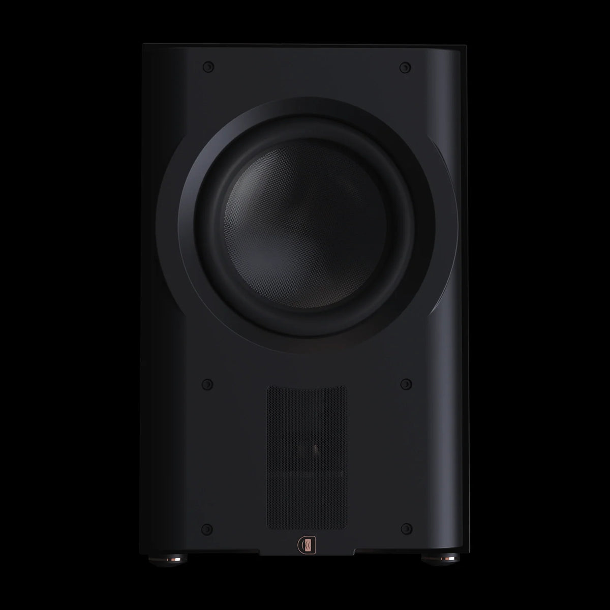 Perlisten D212s – Aktiv-Subwoofer – vollständige Original-Produktansicht auf Schwarz