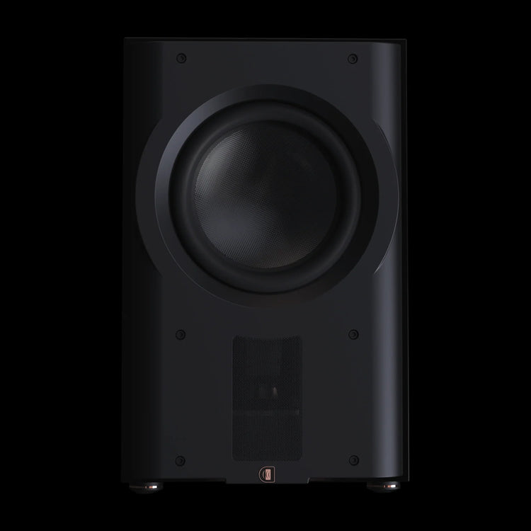 Perlisten D212s – Aktiv-Subwoofer – vollständige Original-Produktansicht auf Schwarz