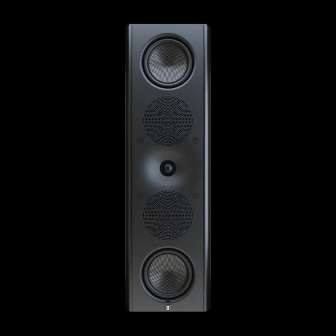 Perlisten X5W – Wandlautsprecher – vollständige Original-Produktansicht auf Schwarz