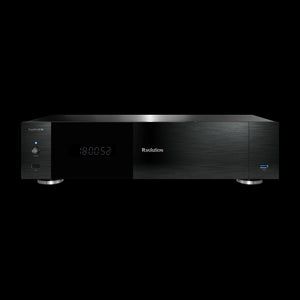 R_volution PlayerPro 8K TV – Netzwerk-Mediaplayer – vollständige Original-Produktansicht auf Schwarz